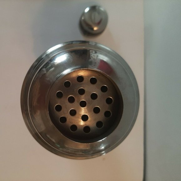 Vintage Stainless Steel and Brown Leather Cocktail Shake with Strainer India - Picture 6 of 12